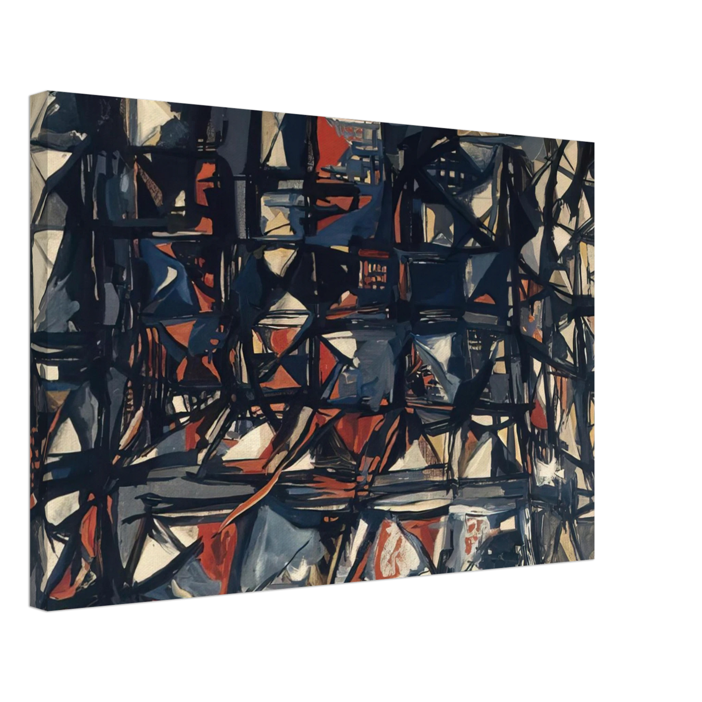 Maria Helena Vieira da Silva - Untitled - 1955 Canvas - 70x100 cm / 28x40 inches-canvas