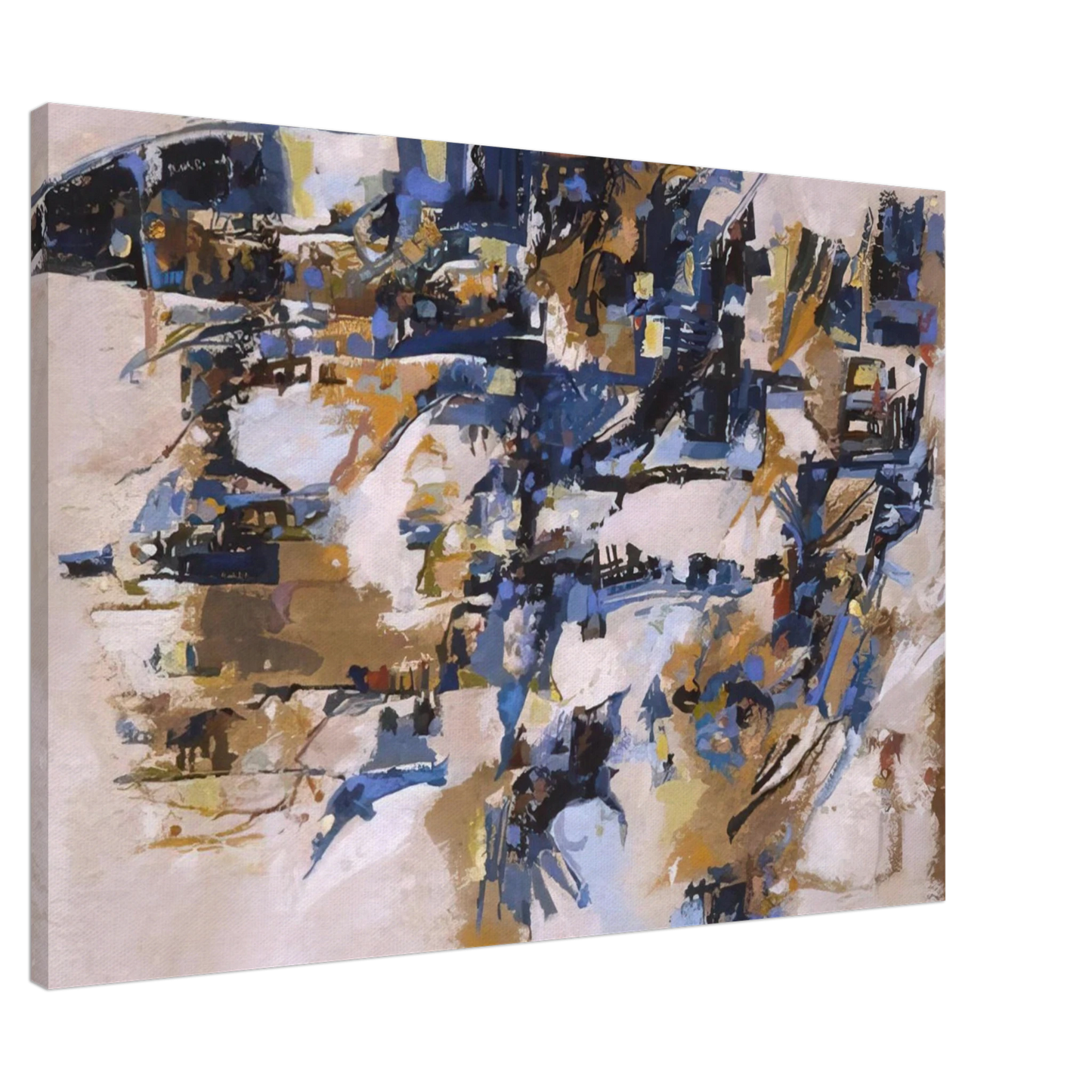 Maria Helena Vieira da Silva - Untitled - 1958 Canvas - 20x30 cm / 8x12 inches-canvas