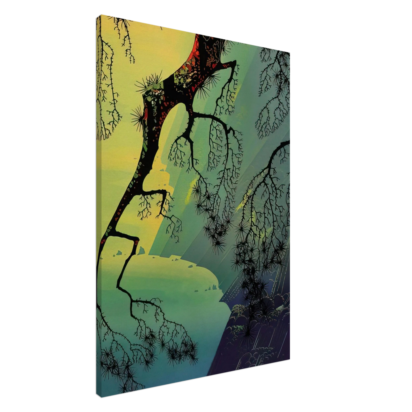 Eyvind Earle - Fog Mist Canvas - 20x30 cm / 8x12 inches-canvas