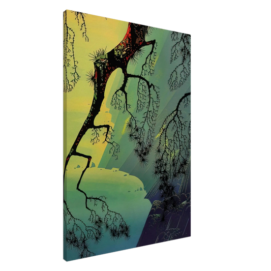 Eyvind Earle - Fog Mist Canvas - 20x30 cm / 8x12 inches-canvas