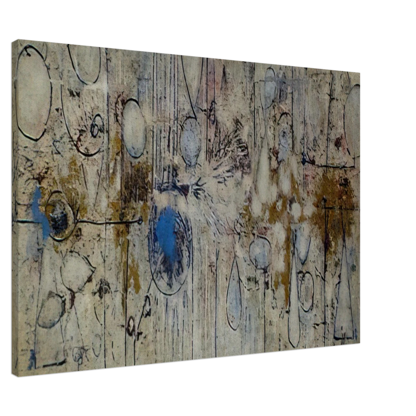 Richard Pousette-Dart - By the Sea - 1957 Canvas - 20x30 cm / 8x12 inches-canvas