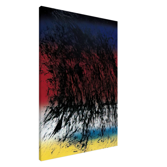 Hans Hartung - Untitled - 1982 Canvas - 20x30 cm / 8x12 inches-canvas