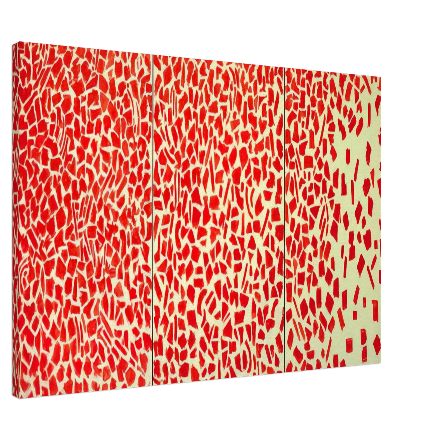 Alma Woodsey Thomas - RED AZALEAS SINGING AND DANCING ROCK AND ROLL MUSIC 1976 Canvas - 20x30 cm / 8x12 inches-canvas