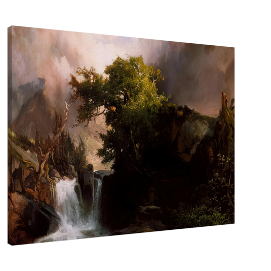 Thomas Moran - A Mountain Stream Canvas - 20x30 cm / 8x12 inches-canvas