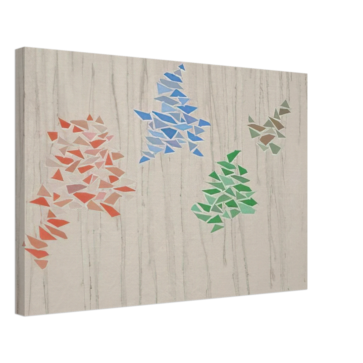 Robert Goodnough - Colors on Gray - 1975 Canvas - 70x100 cm / 28x40 inches-canvas