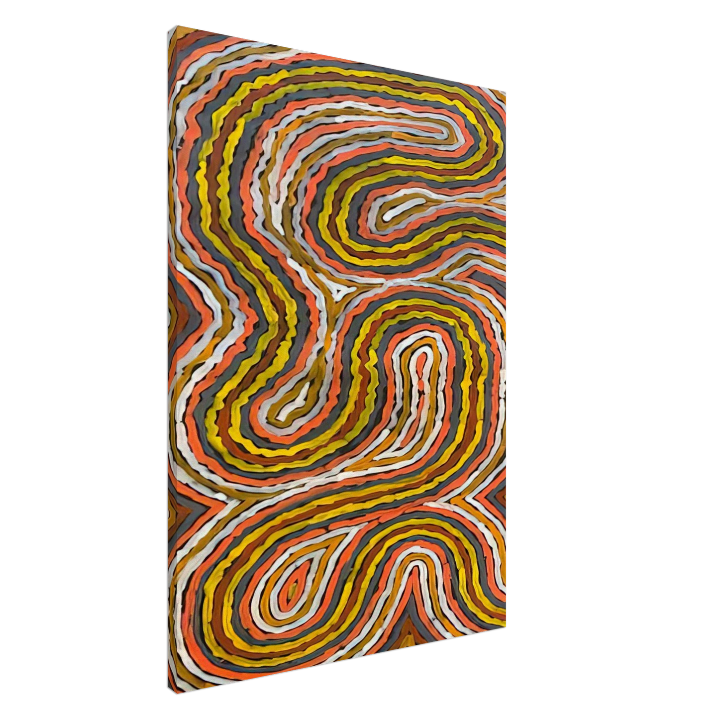 Clifford Possum Tjapaltjarri - Worm Dreaming Napperby - 1996 Canvas - 20x30 cm / 8x12 inches-canvas