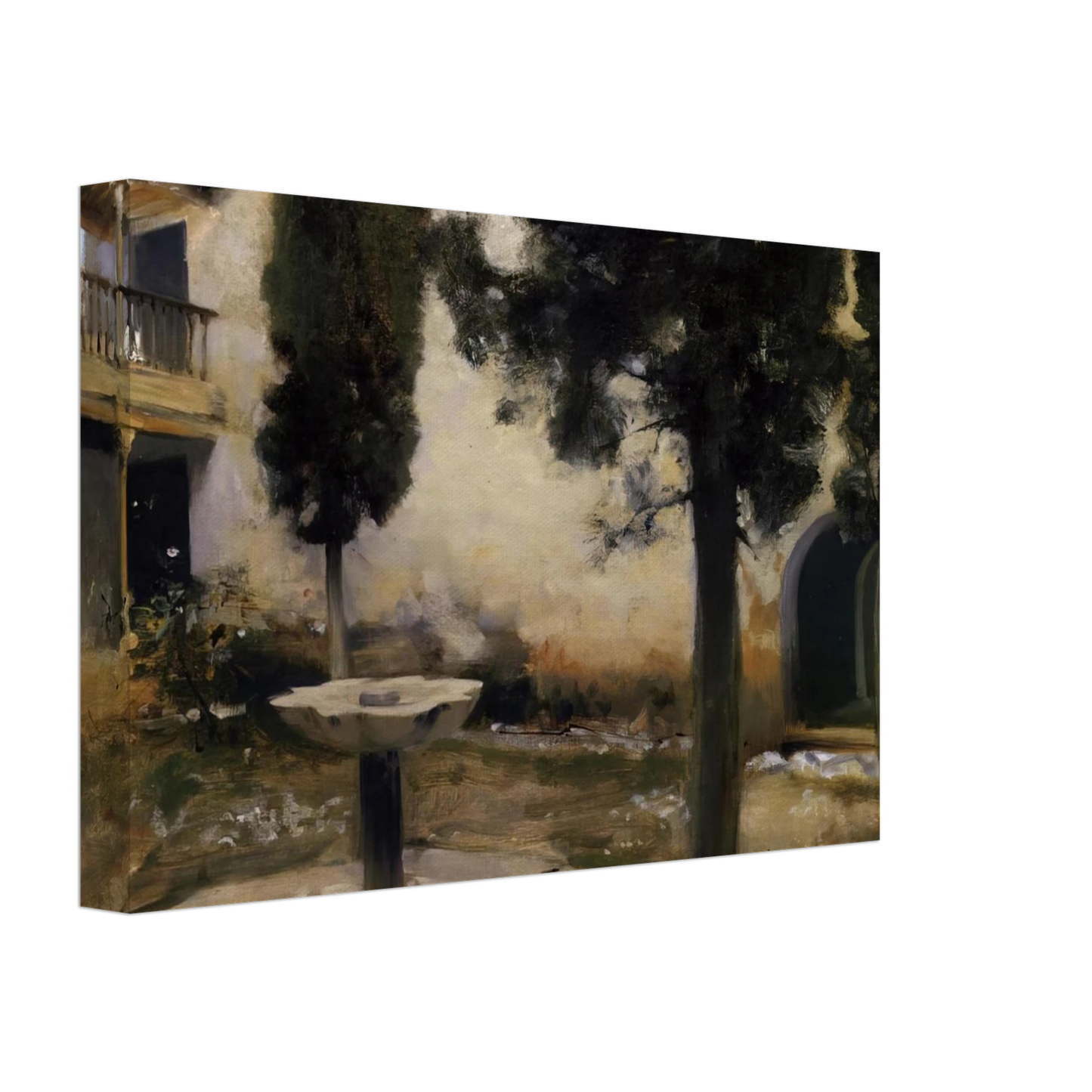 John Singer Sargent - Alhambra, Patio de la Reja Canvas - 40x60 cm / 16x24 inches-canvas