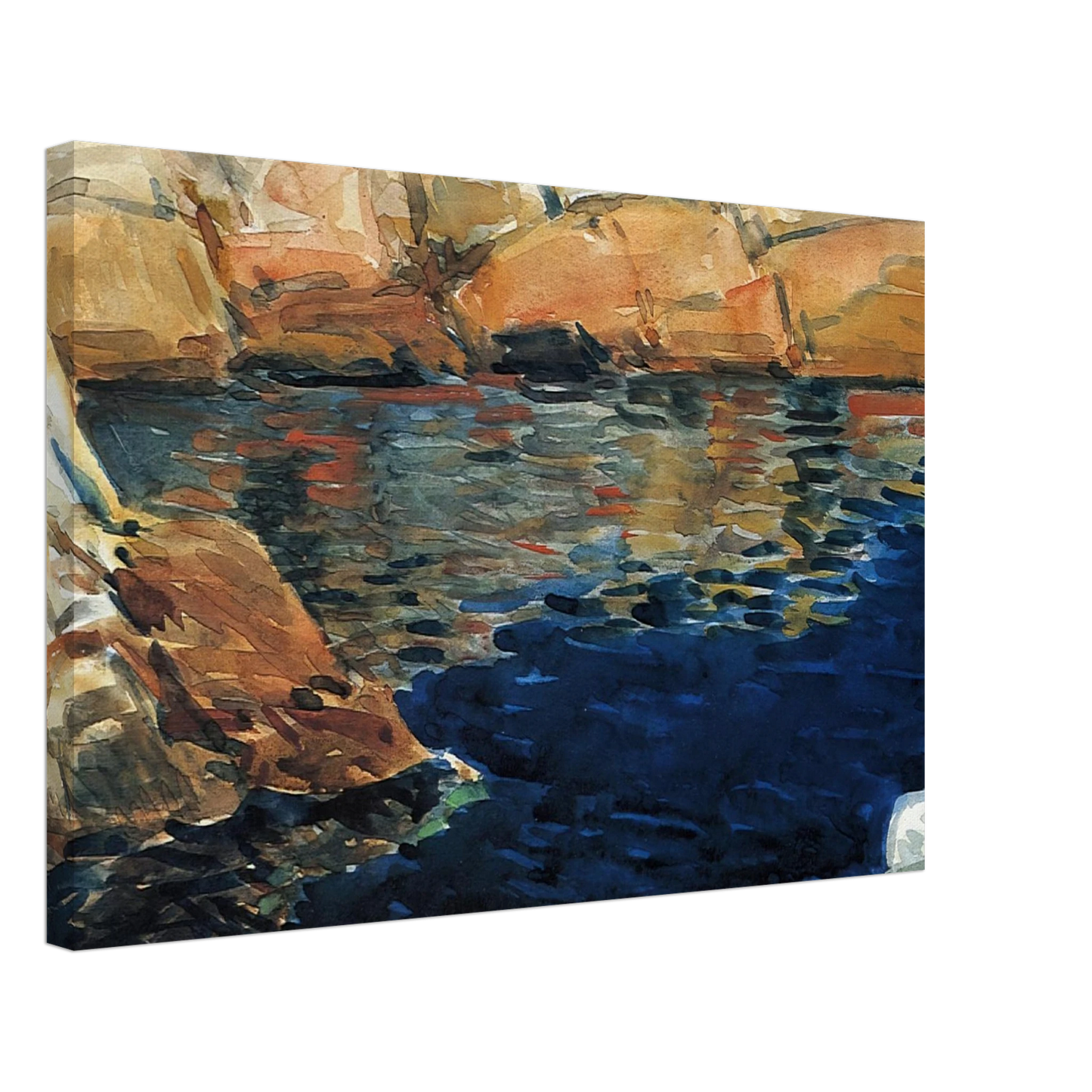 Childe Hassam - Looking into Beryl Pool Canvas - 40x60 cm / 16x24 inches-canvas