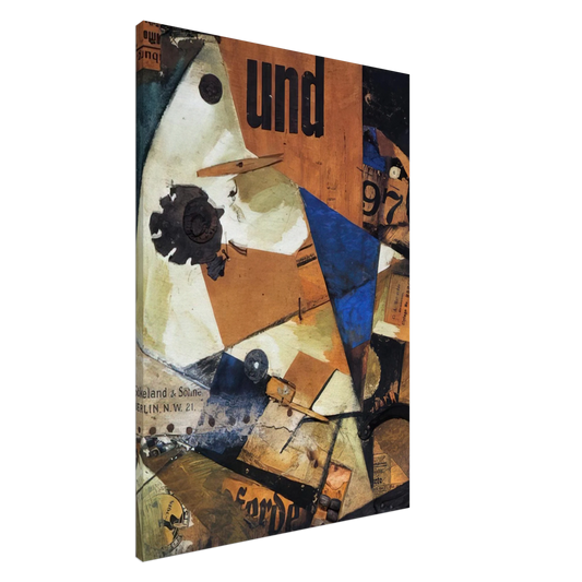 Kurt Schwitters - THE AND PICTURE 1919 Canvas - 20x30 cm / 8x12 inches-canvas