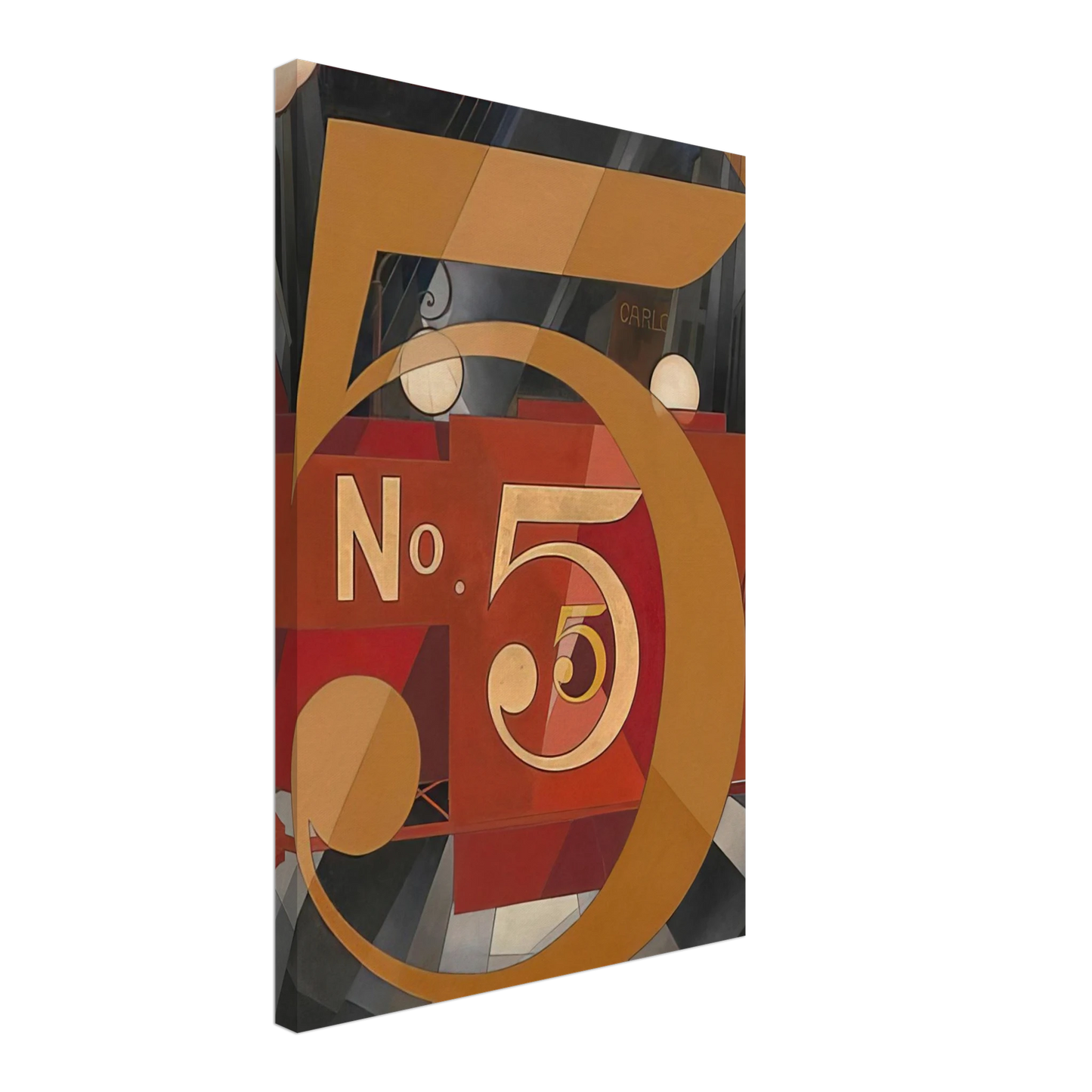 Charles Demuth - I Saw the Figure 5 in Gold William Carlos Williams - 1928 Canvas - 70x100 cm / 28x40 inches-canvas