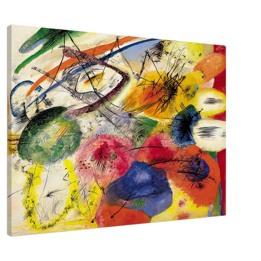 Wassily Kandinsky - BLACK STROKES I 1913 Canvas - 20x30 cm / 8x12 inches-canvas