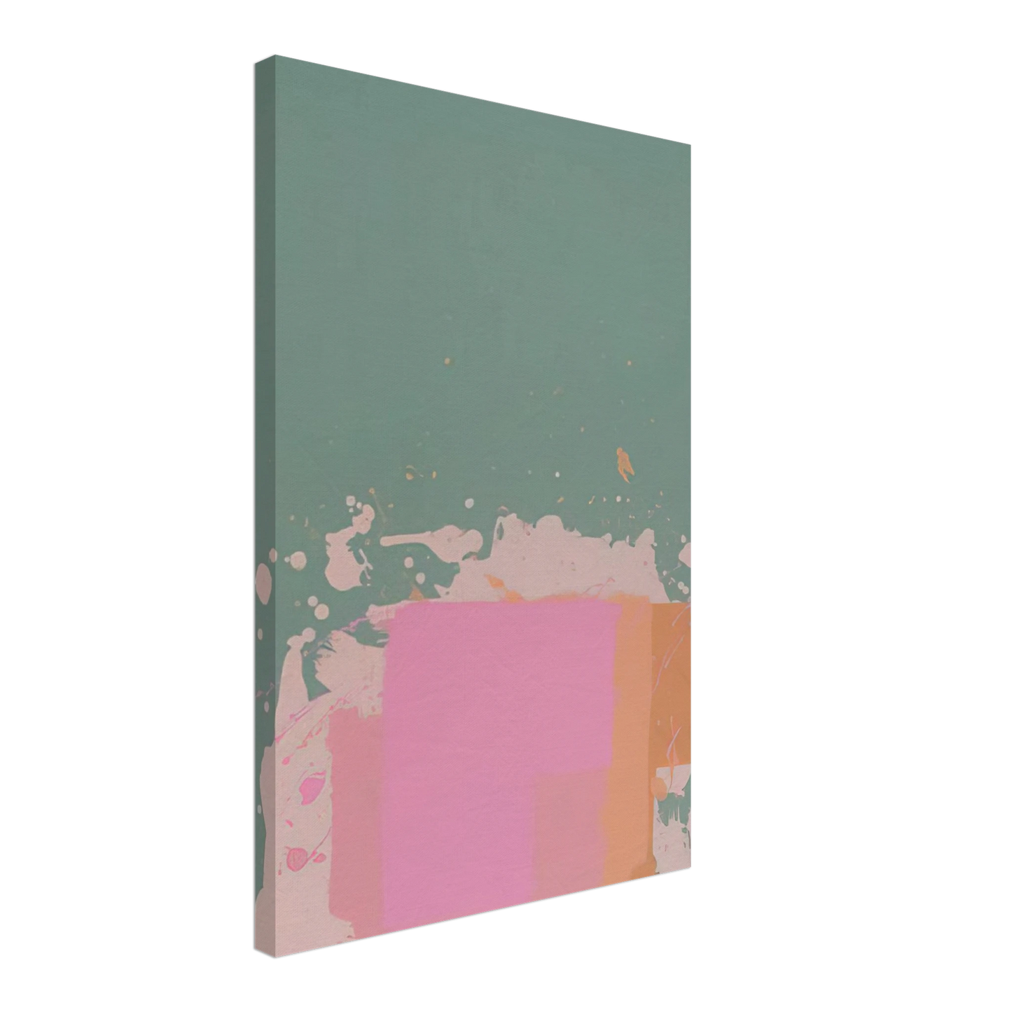 John Hoyland - Green, Orange, Pink - 1971 Canvas - 40x60 cm / 16x24 inches-canvas