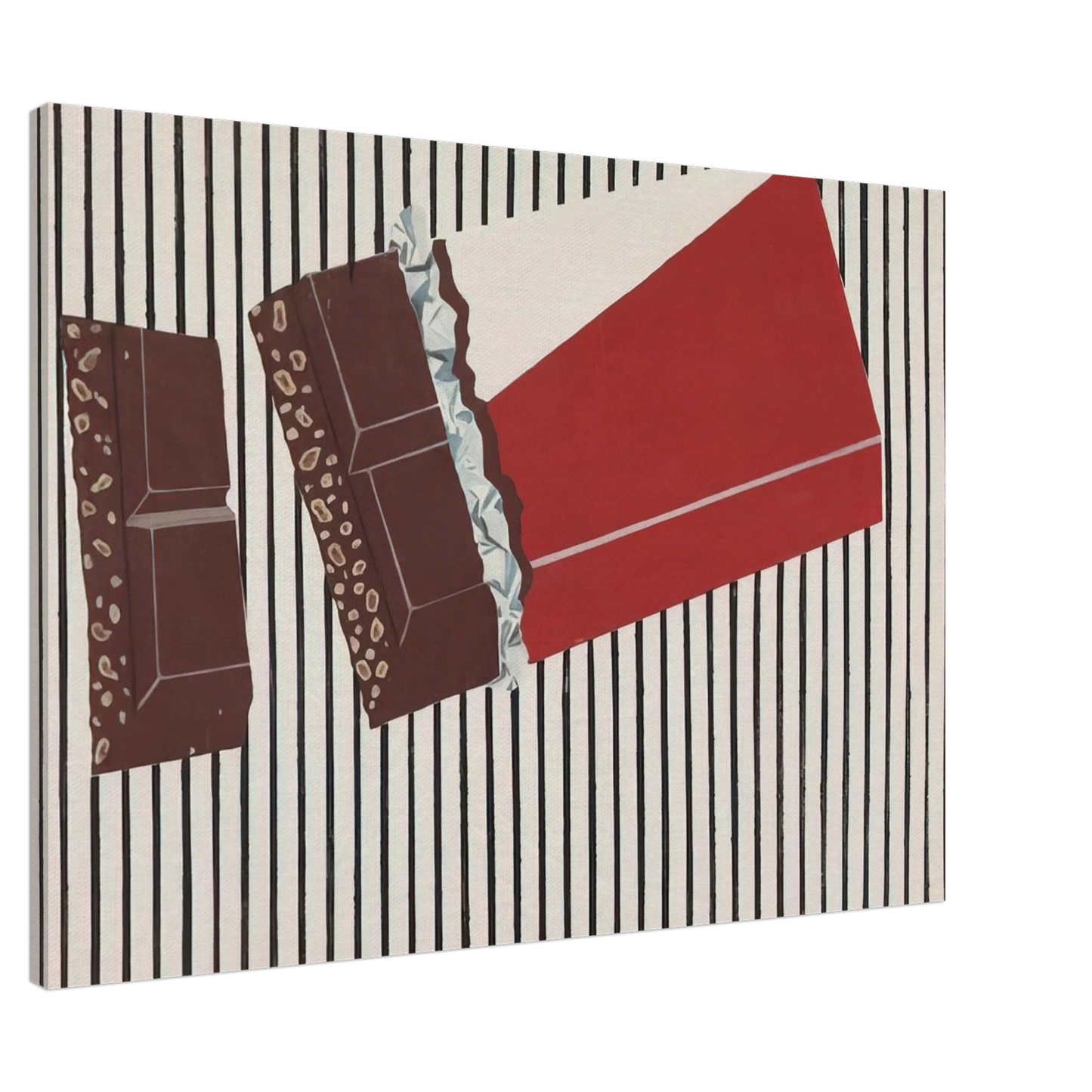 Sigmar Polke - CHOCOLATE PAINTING SCHOKOLADENBILD 1964 Canvas - 20x30 cm / 8x12 inches-canvas