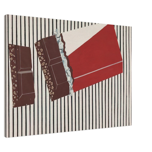 Sigmar Polke - CHOCOLATE PAINTING SCHOKOLADENBILD 1964 Canvas - 20x30 cm / 8x12 inches-canvas