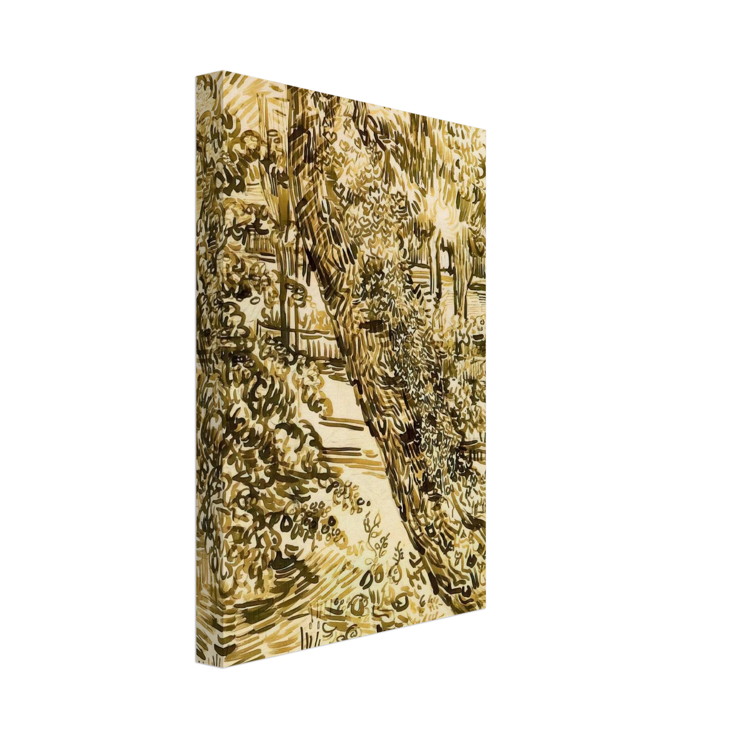 Vincent van Gogh - Tree with Ivy in the Asylum Garden Canvas - 40x60 cm / 16x24 inches-canvas