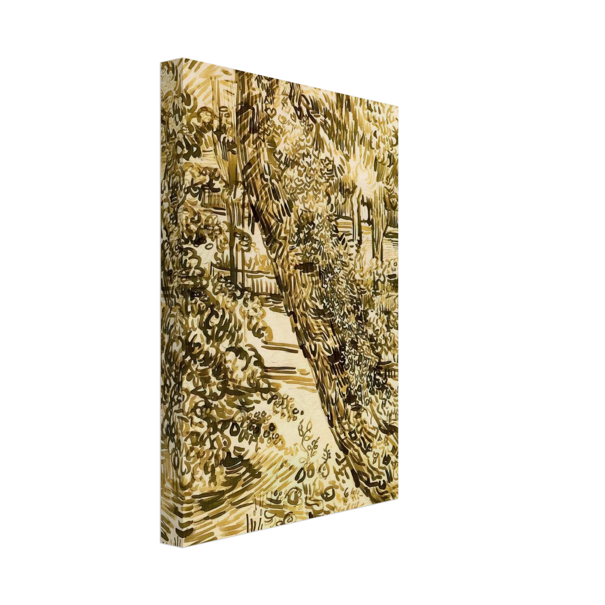 Vincent van Gogh - Tree with Ivy in the Asylum Garden Canvas - 40x60 cm / 16x24 inches-canvas