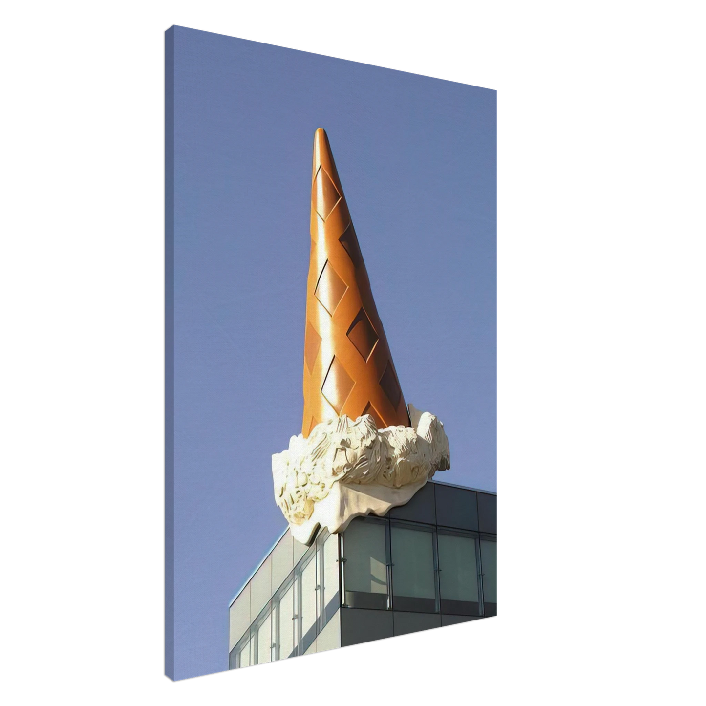 Claes Oldenburg - DROPPED CONE COLLABORATION WITH VAN BRUGGEN 2001 Canvas - 20x30 cm / 8x12 inches-canvas
