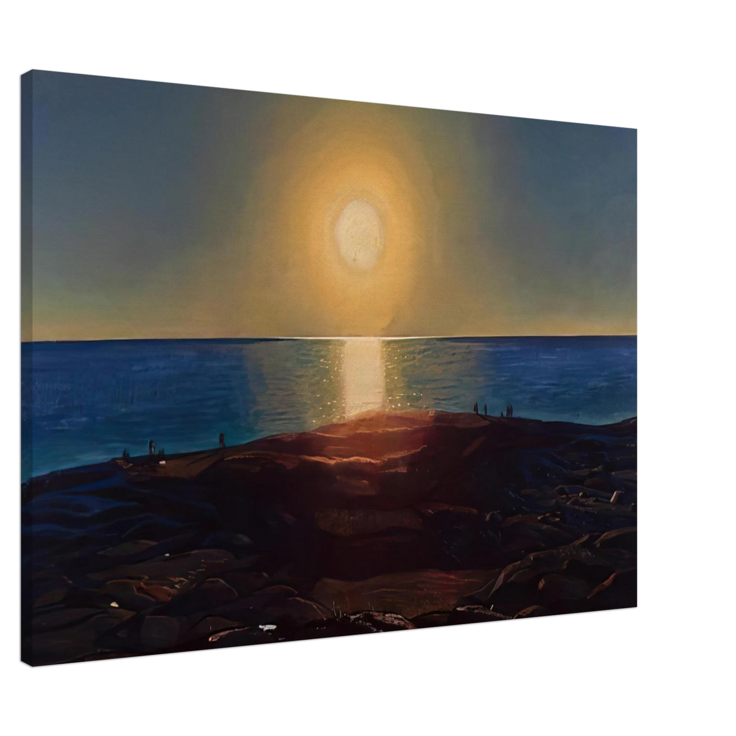 Rockwell Kent - Calm and Free Maine Coast Canvas - 20x30 cm / 8x12 inches-canvas