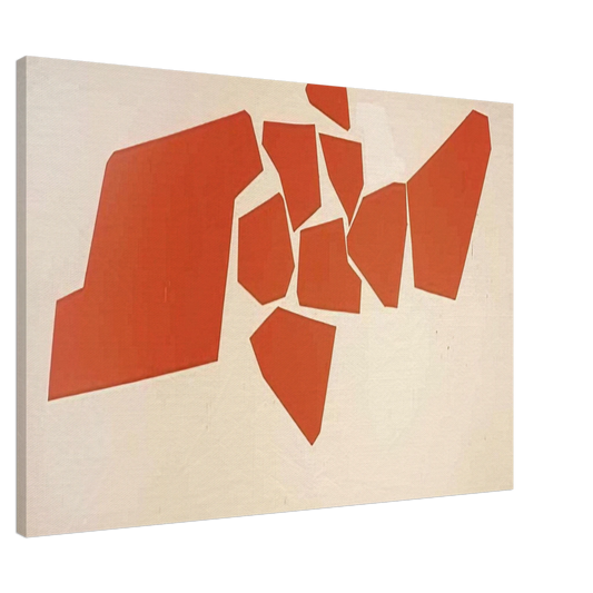 Robert Goodnough - Large Fragemented Shapes - 1968 Canvas - 20x30 cm / 8x12 inches-canvas