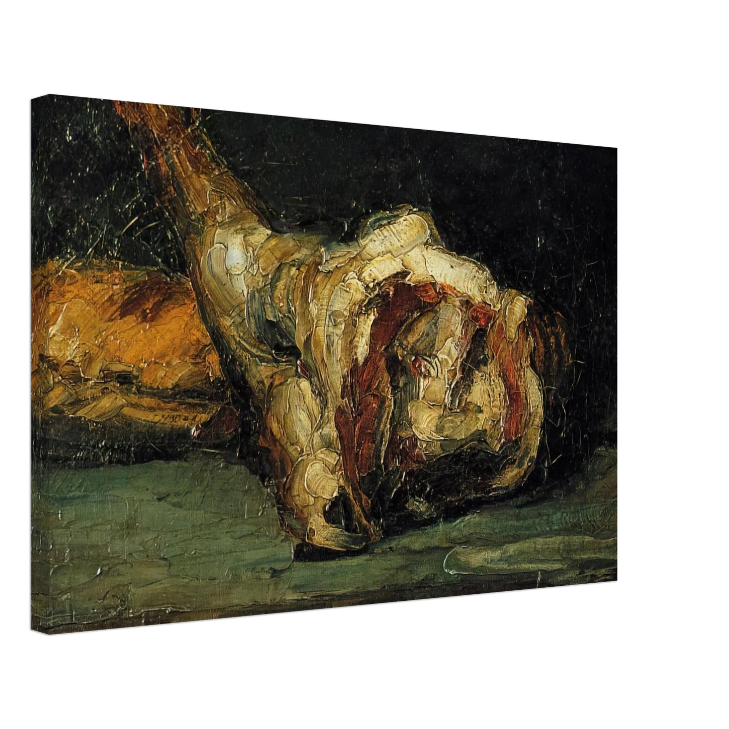 Paul Cezanne - Still Life Bread and Leg of Lamb Canvas - 70x100 cm / 28x40 inches-canvas