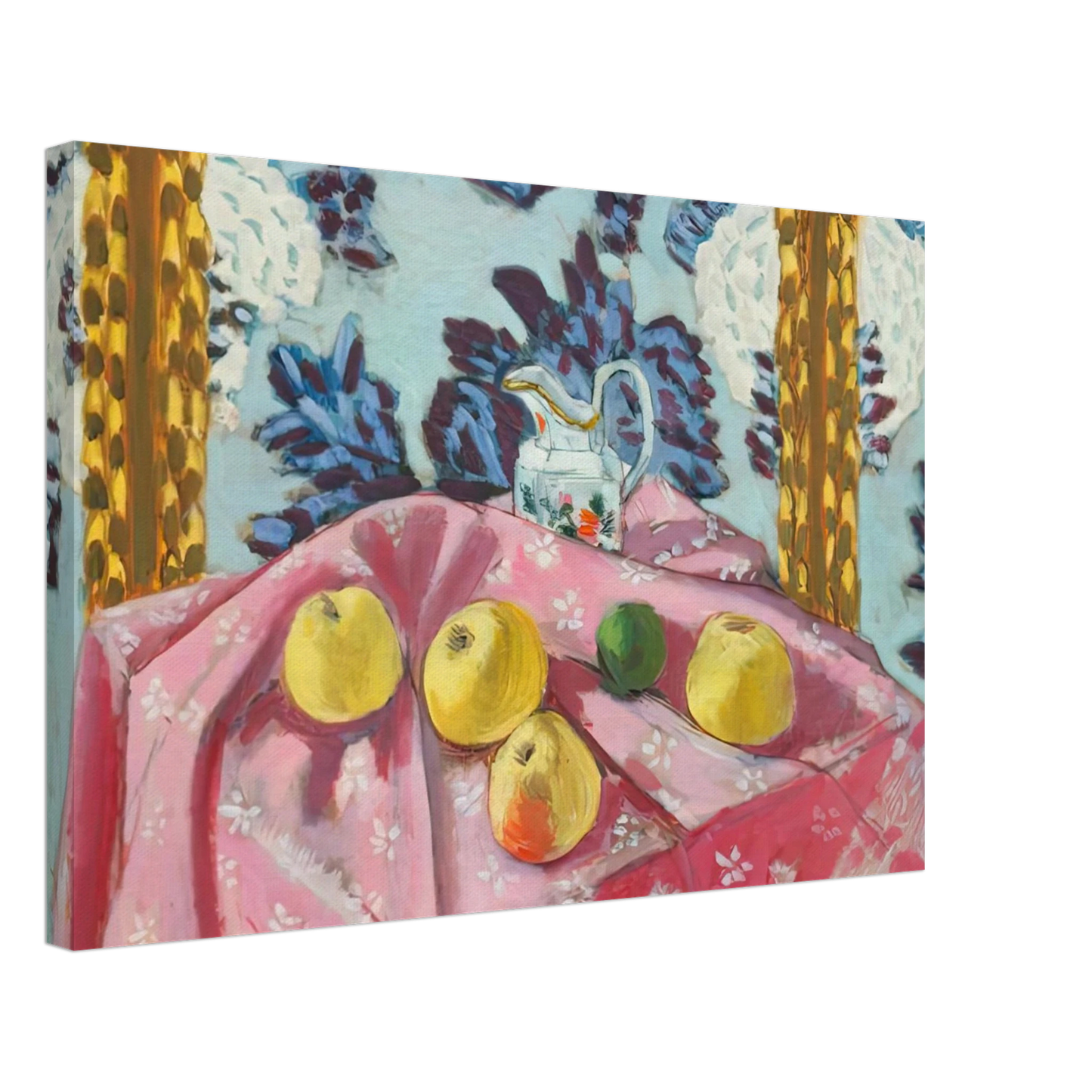 Henri Matisse - STILL LIFE WITH APPLES ON A PINK TABLECLOTH 1924 Canvas - 70x100 cm / 28x40 inches-canvas