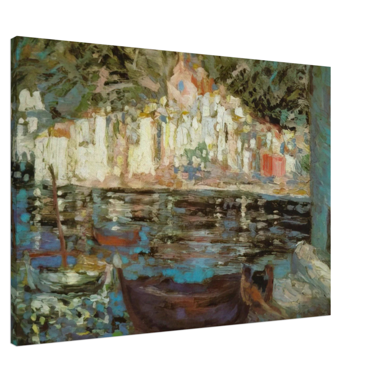 Salvador Dali - VIEW OF CADAQUES FROM PLAYA POAL Canvas - 20x30 cm / 8x12 inches-canvas