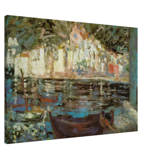 Salvador Dali - VIEW OF CADAQUES FROM PLAYA POAL Canvas - 20x30 cm / 8x12 inches-canvas