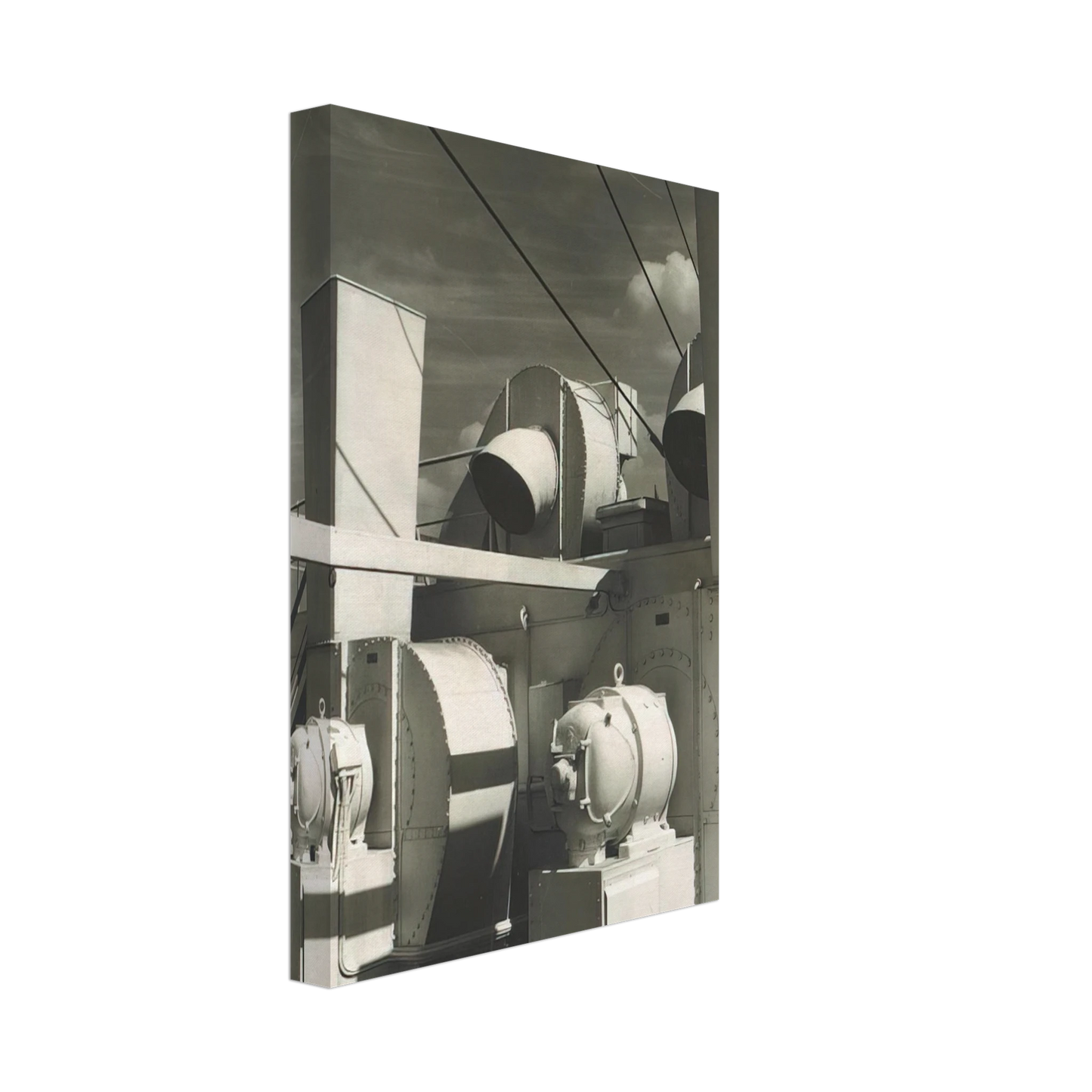 Charles Sheeler - Upper Deck - 1928 Canvas - 40x60 cm / 16x24 inches-canvas