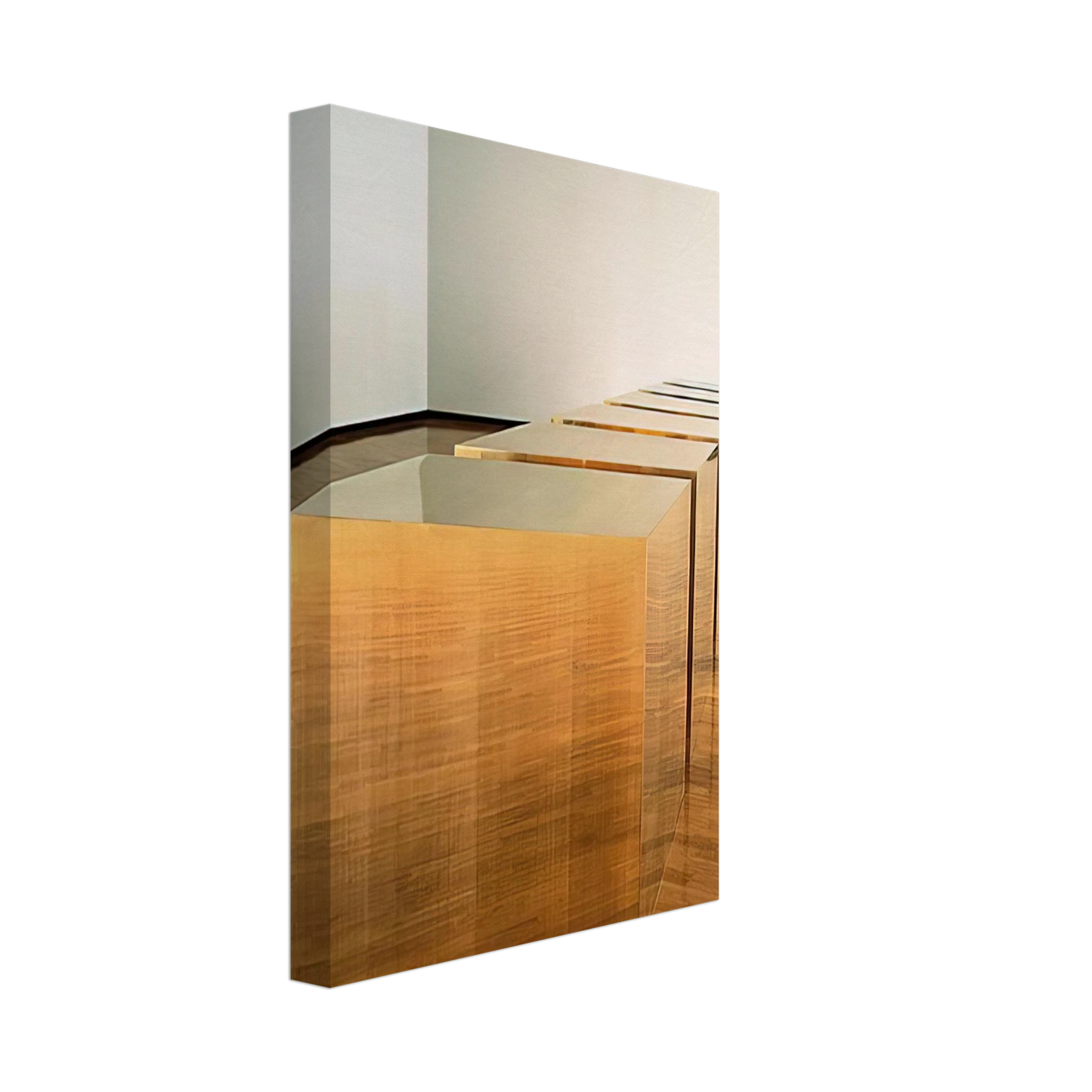 Donald Judd - Untitled Six Boxes - 1974 Canvas - 70x100 cm / 28x40 inches-canvas