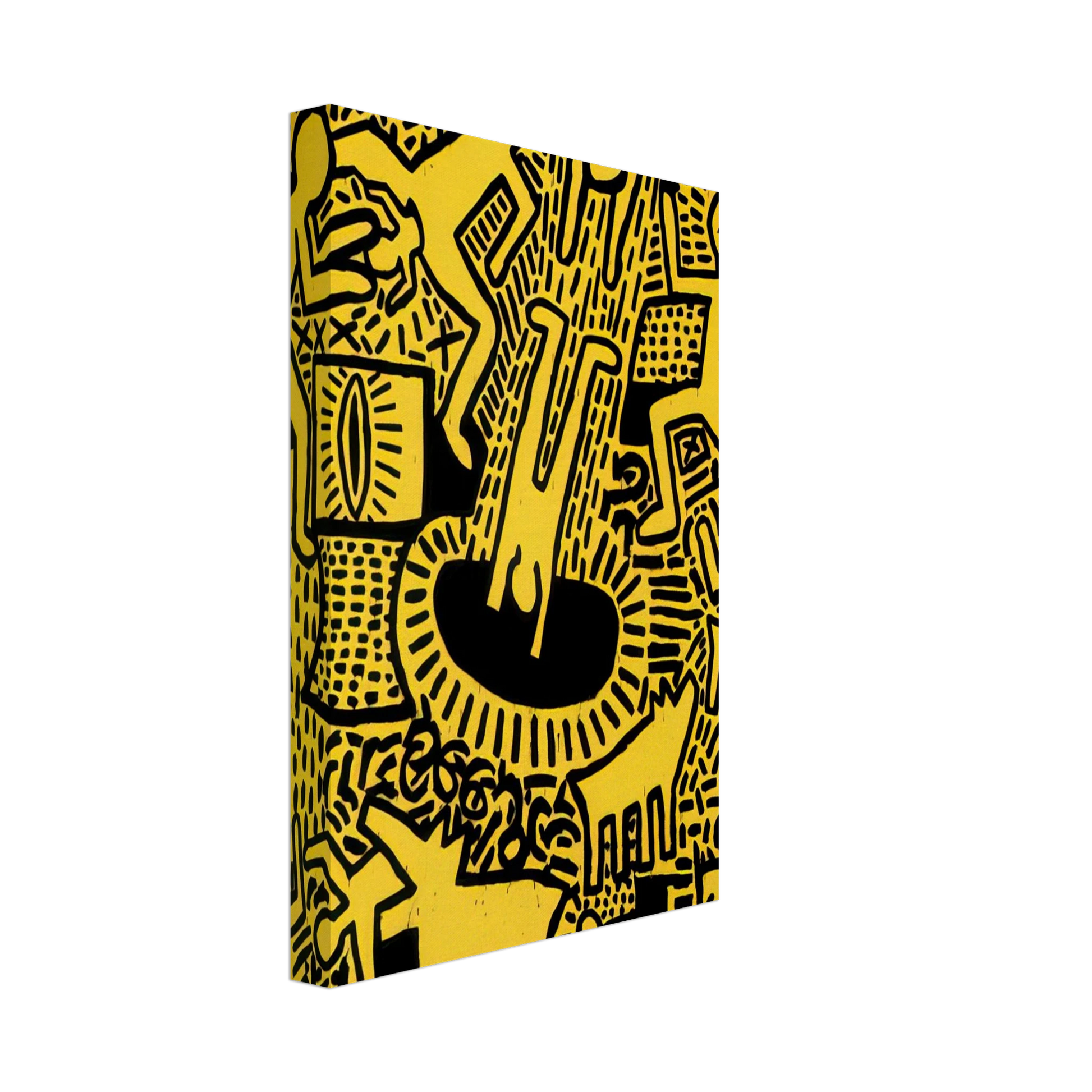 Keith Haring - UNTITLED 1981 Canvas - 40x60 cm / 16x24 inches-canvas