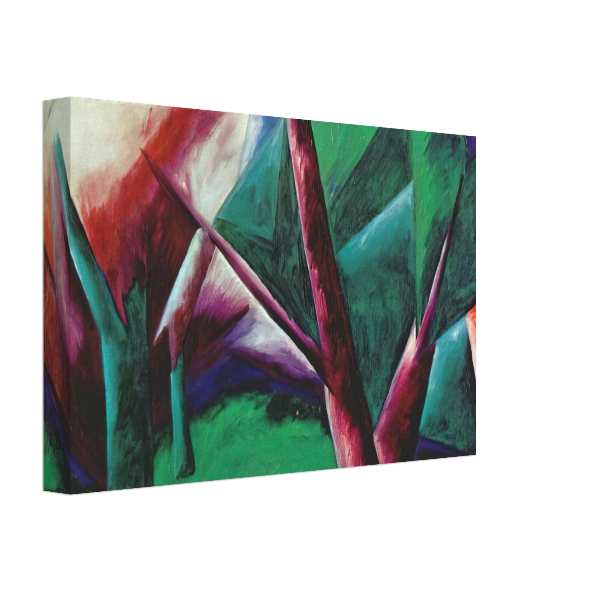 Natalia Goncharova - Forest Red-green - 1914 Canvas - 70x100 cm / 28x40 inches-canvas