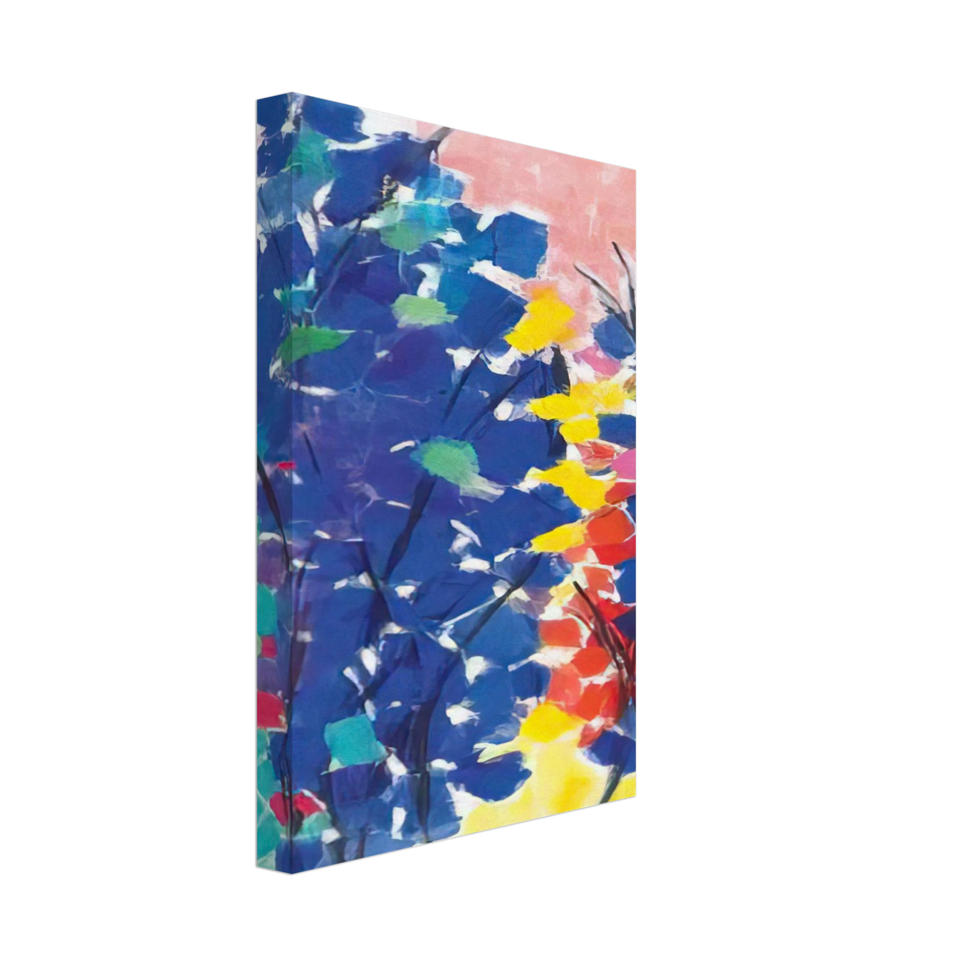 Alma Woodsey Thomas - UNTITLED FLORAL ABSTRACTION 1970 Canvas - 40x60 cm / 16x24 inches-canvas