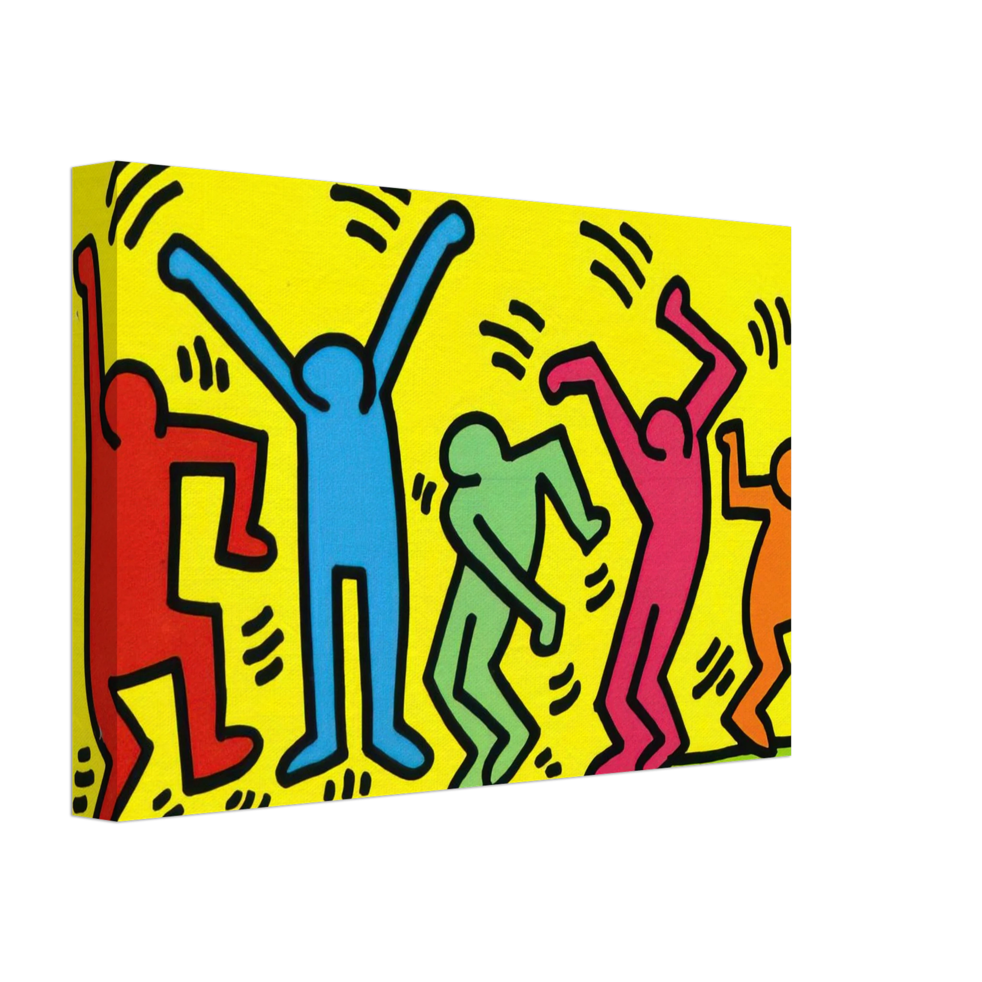 Keith Haring - UNTITLED DANCE 1987 Canvas - 40x60 cm / 16x24 inches-canvas