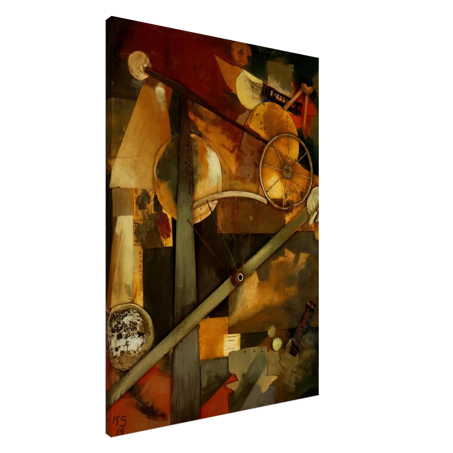 Kurt Schwitters - CONSTRUCTION FOR NOBLE LADIES 1919 Canvas - 20x30 cm / 8x12 inches-canvas