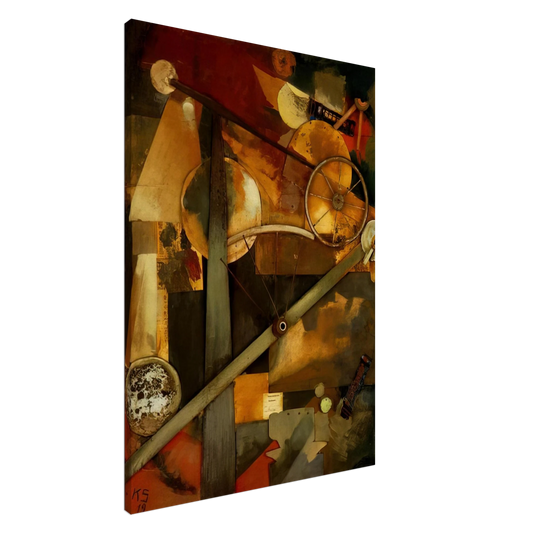 Kurt Schwitters - CONSTRUCTION FOR NOBLE LADIES 1919 Canvas - 20x30 cm / 8x12 inches-canvas
