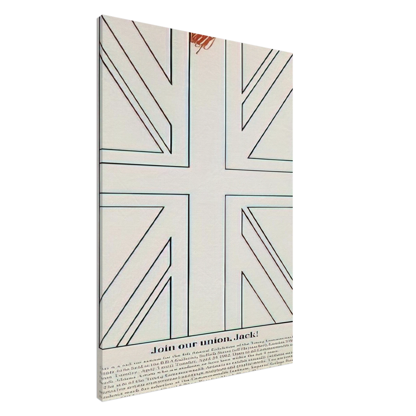 Billy Apple - Join our union, Jack! Young Commonwealth Artists - 1962 Canvas - 20x30 cm / 8x12 inches-canvas