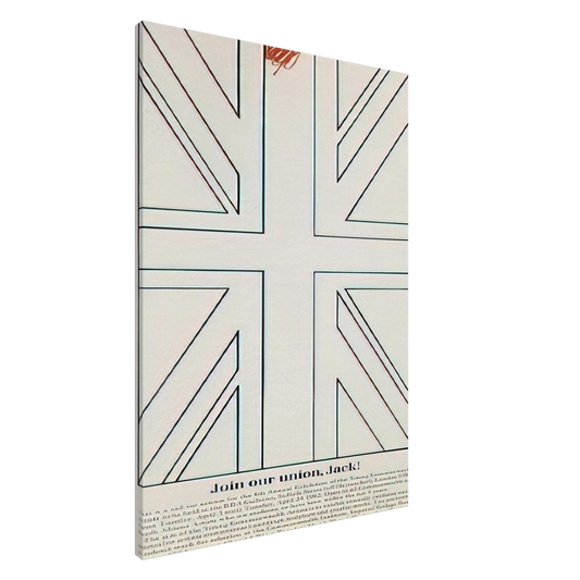 Billy Apple - Join our union, Jack! Young Commonwealth Artists - 1962 Canvas - 20x30 cm / 8x12 inches-canvas