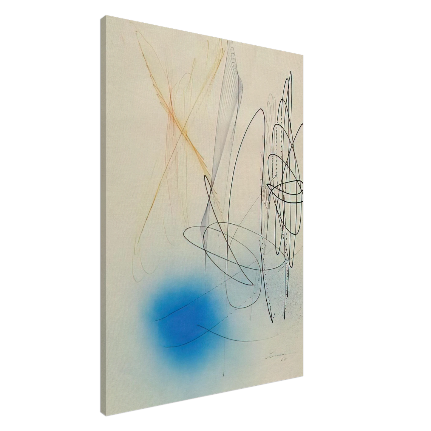 John Ferren - Abstract Composition - 1968 Canvas - 20x30 cm / 8x12 inches-canvas