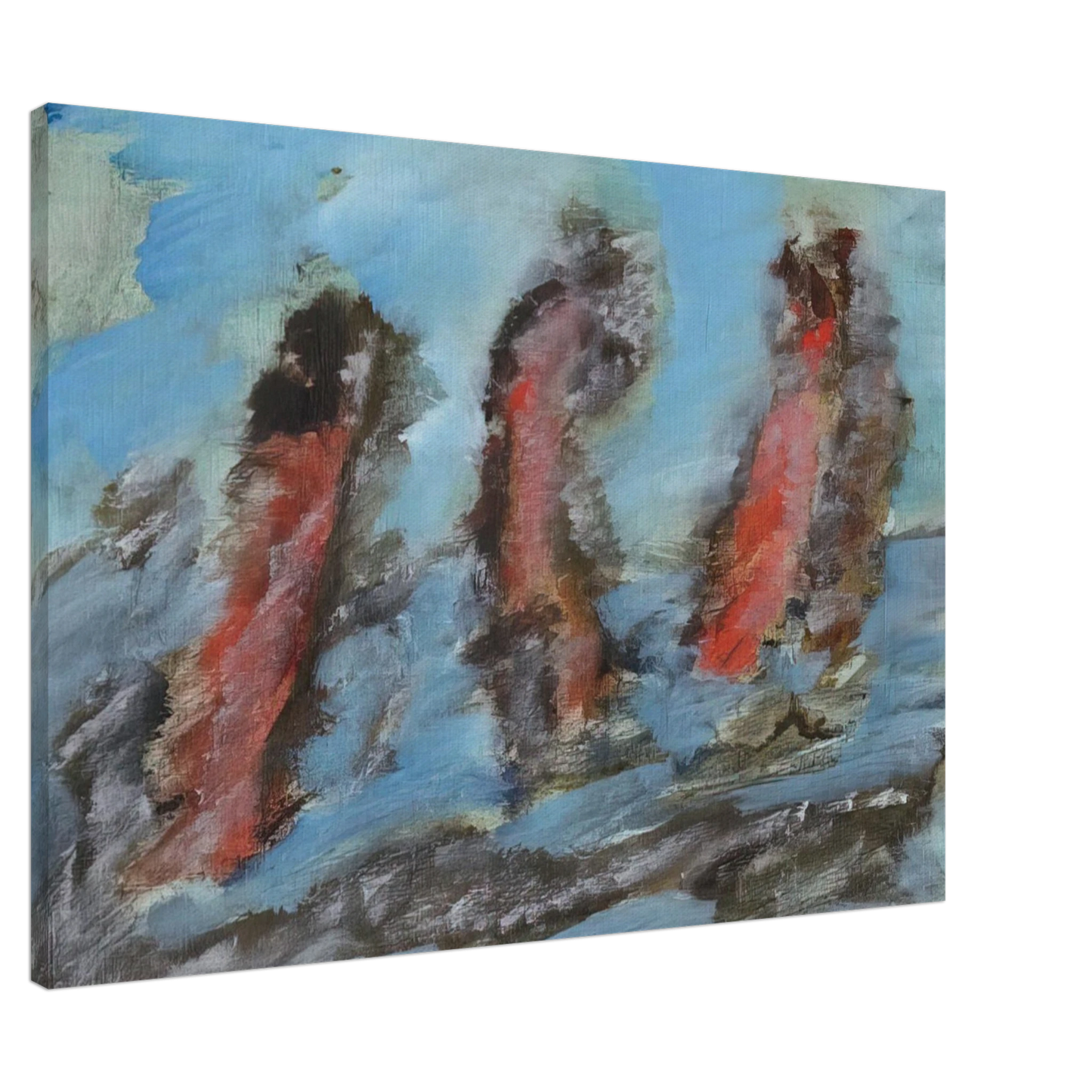 Henri Michaux - Untitled KC 505 - 1984 Canvas - 20x30 cm / 8x12 inches-canvas