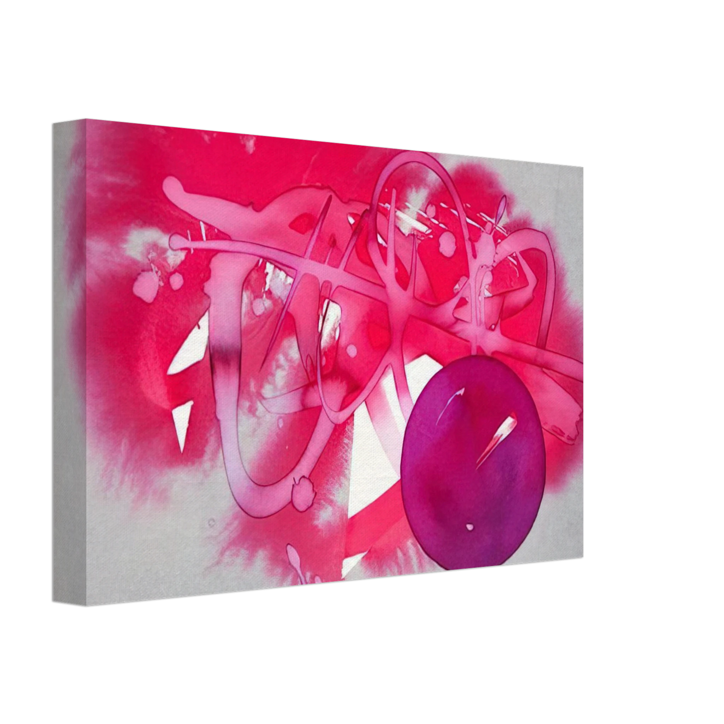 Luis Feito - UNTITLED PURPLE CIRCLE Canvas - 70x100 cm / 28x40 inches-canvas