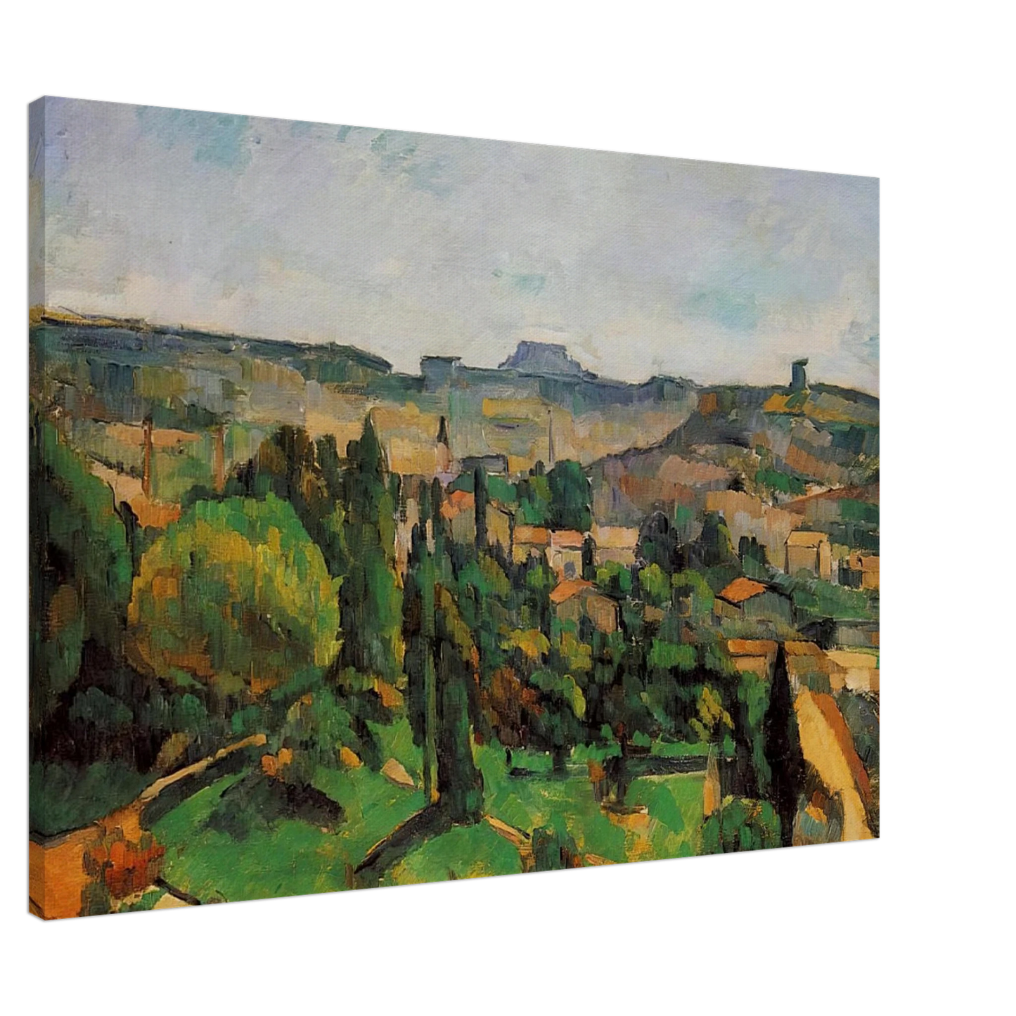 Paul Cezanne - Ile de France Landscape Canvas - 20x30 cm / 8x12 inches-canvas