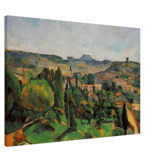 Paul Cezanne - Ile de France Landscape Canvas - 20x30 cm / 8x12 inches-canvas