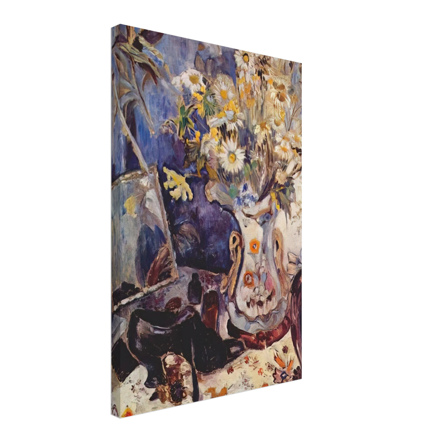 Natalia Goncharova - Still life with shoe and mirror - 1906 Canvas - 70x100 cm / 28x40 inches-canvas