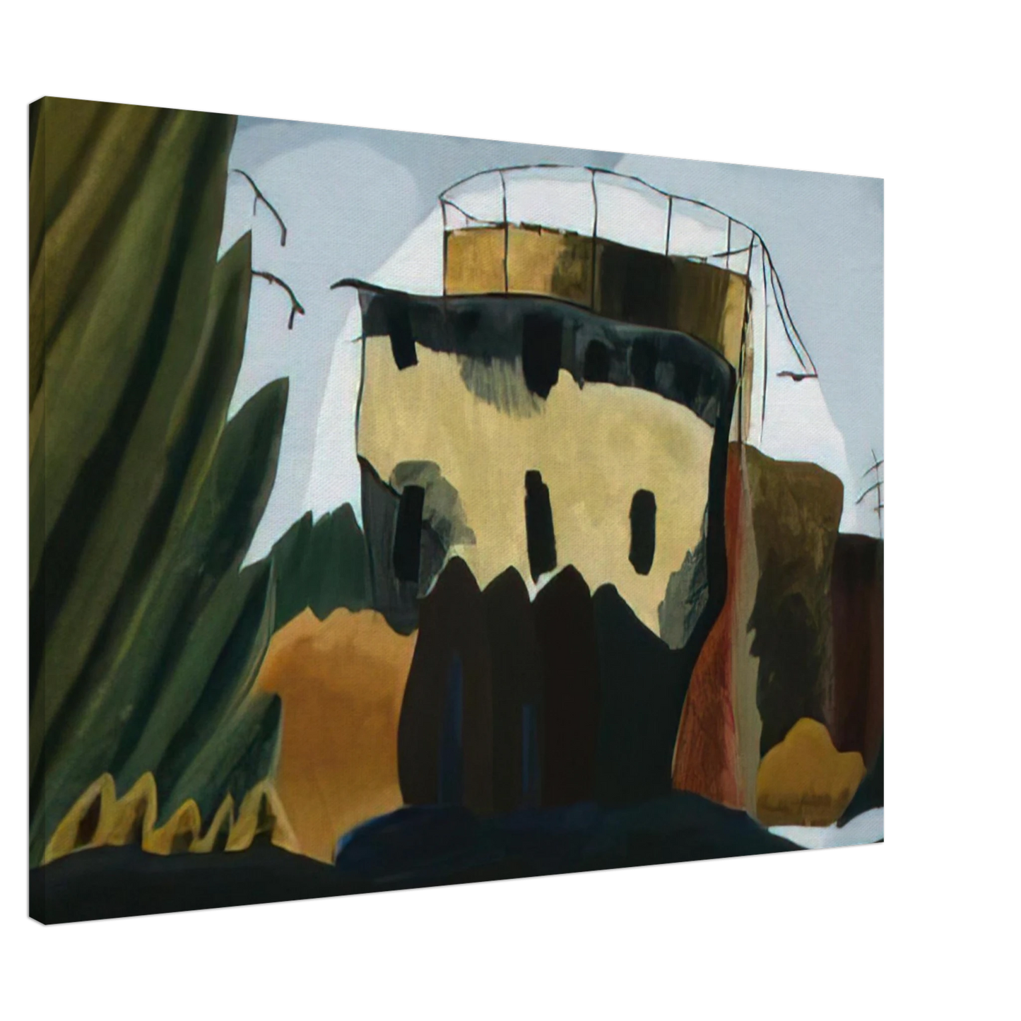 Arthur Dove - Tanks - 1938 Canvas - 20x30 cm / 8x12 inches-canvas