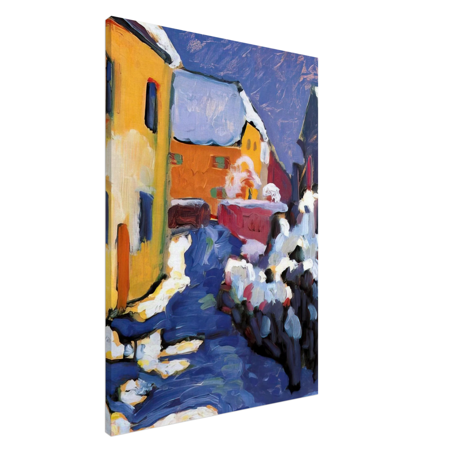 Wassily Kandinsky - CEMETERY AND VICARAGE IN KOCHEL 1909 Canvas - 20x30 cm / 8x12 inches-canvas