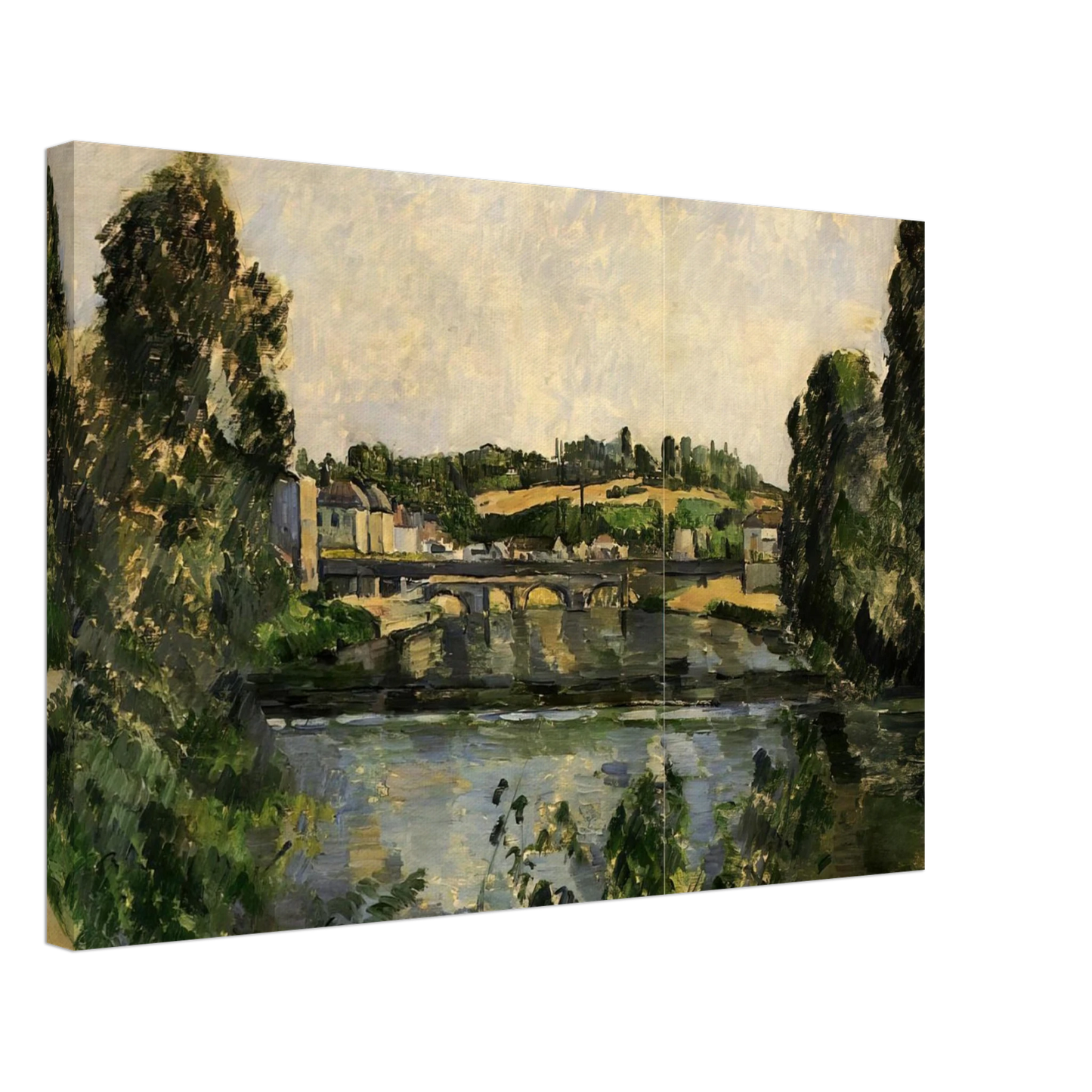 Paul Cezanne - Bridge and Waterfall at Pontoise Canvas - 70x100 cm / 28x40 inches-canvas