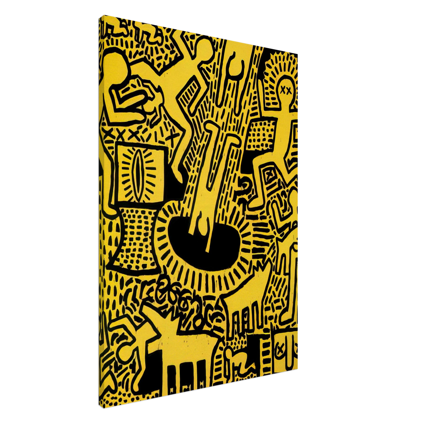 Keith Haring - UNTITLED 1981 Canvas - 20x30 cm / 8x12 inches-canvas