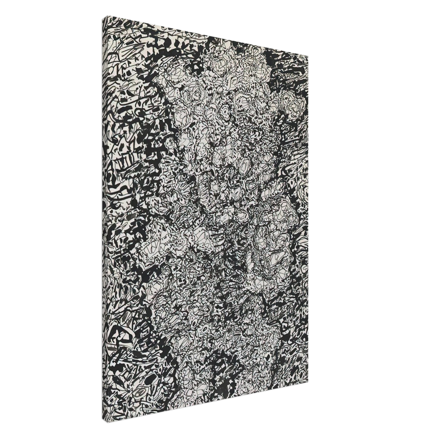 Jean Dubuffet - FIGURE WITH HAT IN A LANDSCAPE 1960 Canvas - 20x30 cm / 8x12 inches-canvas