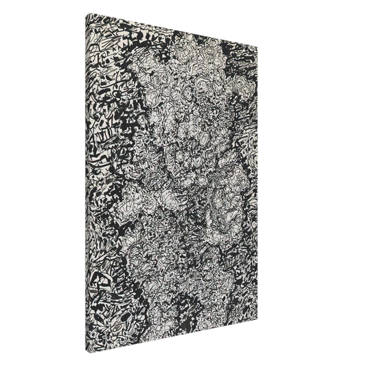 Jean Dubuffet - FIGURE WITH HAT IN A LANDSCAPE 1960 Canvas - 20x30 cm / 8x12 inches-canvas