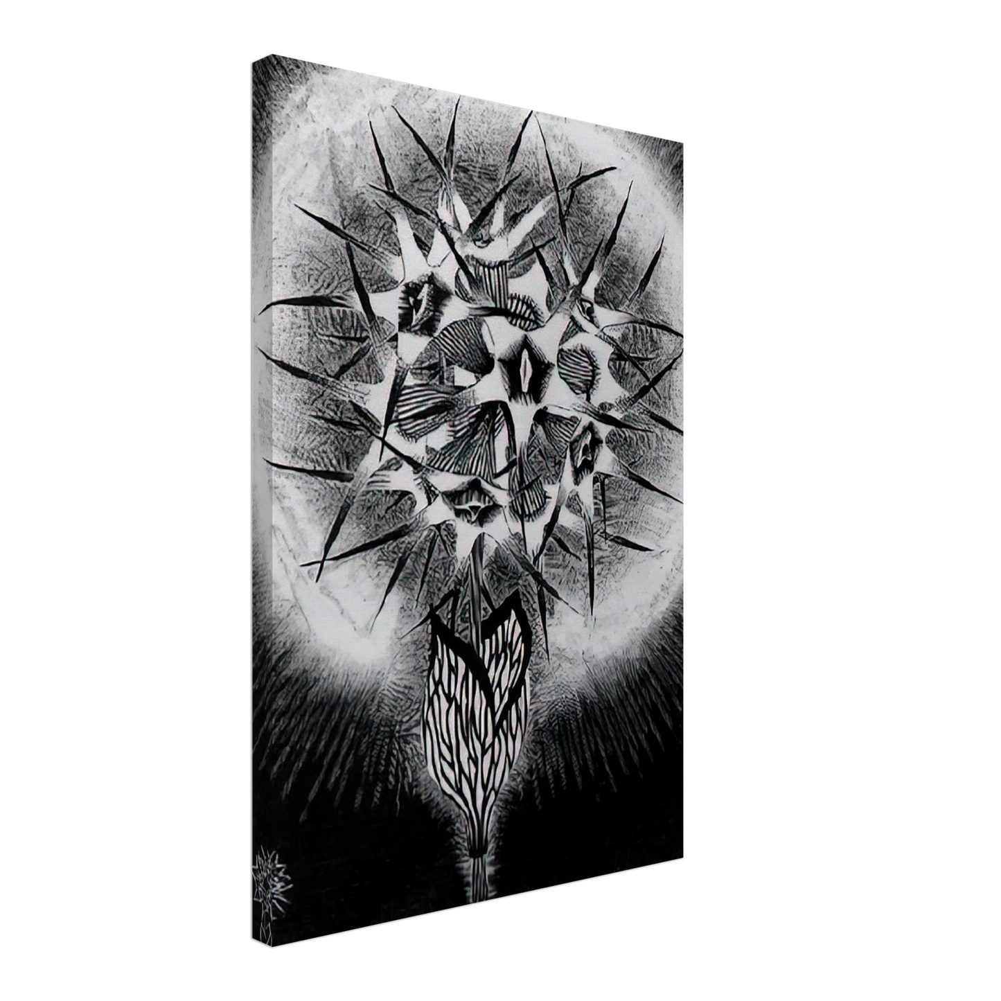 MC Escher - PRICKLY FLOWER Canvas - 70x100 cm / 28x40 inches-canvas